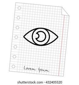 Web line icon. Eye