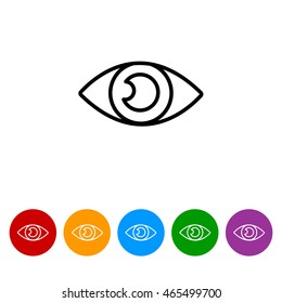 Web line icon. Eye