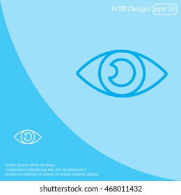 Web line icon. Eye