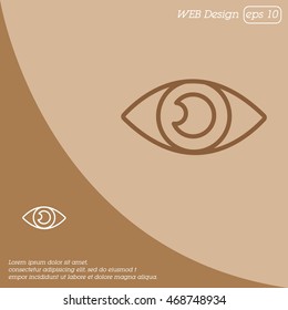 Web line icon. Eye
