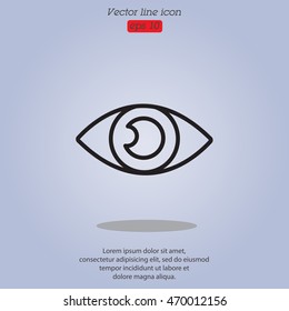 Web line icon. Eye