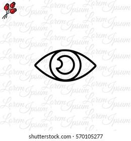 Web line icon. Eye