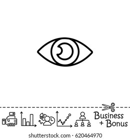 Web line icon. Eye