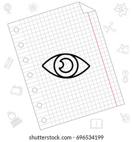 Web line icon. Eye