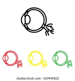 Web line icon. Eyeball