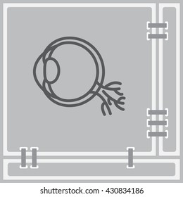 Web line icon. Eyeball