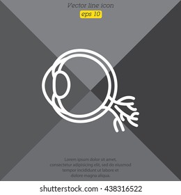 Web line icon. Eyeball