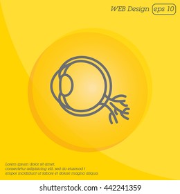 Web line icon. Eyeball