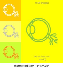 Web line icon. Eyeball