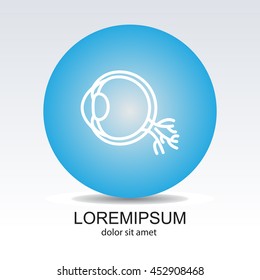 Web line icon. Eyeball