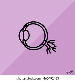 Web line icon. Eyeball