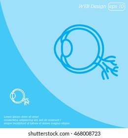 Web line icon. Eyeball