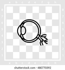 Web line icon. Eyeball