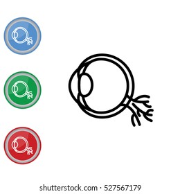 Web line icon. Eyeball