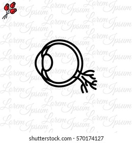 Web line icon. Eyeball