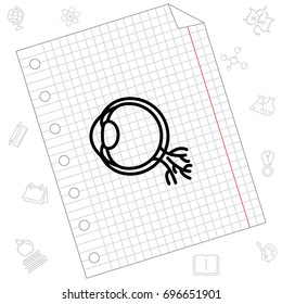 Web line icon. Eyeball