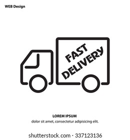 Web line icon -?? Fast delivery