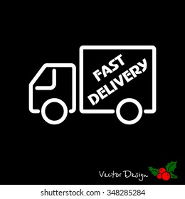 Web line icon. Fast delivery