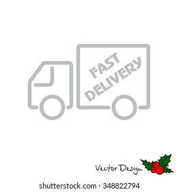 Web line icon. Fast delivery