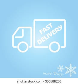 Web line icon. Fast delivery