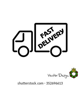 Web line icon. Fast delivery