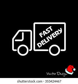 Web line icon. Fast delivery