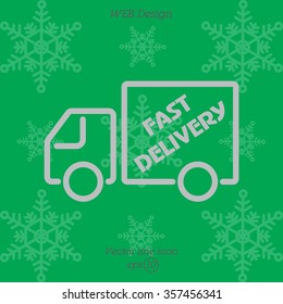 Web line icon. Fast delivery