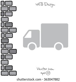 Web line icon. Fast delivery