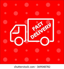 Web line icon. Fast delivery
