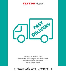 Web line icon. Fast delivery
