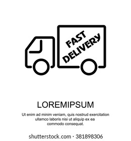 Web line icon. Fast delivery