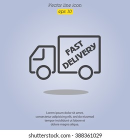 Web line icon. Fast delivery