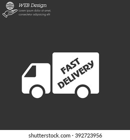 Web line icon. Fast delivery