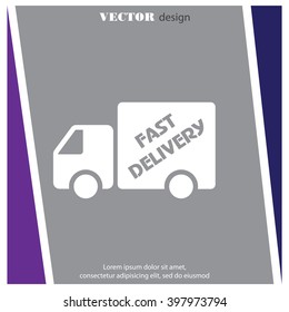 Web line icon. Fast delivery