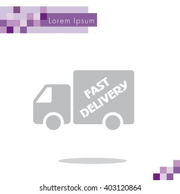Web line icon. Fast delivery