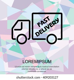 Web line icon. Fast delivery