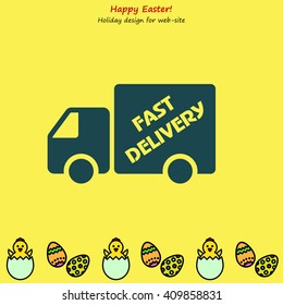 Web line icon. Fast delivery