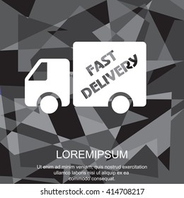 Web line icon. Fast delivery