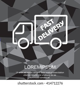 Web line icon. Fast delivery