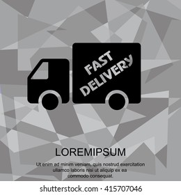 Web line icon. Fast delivery