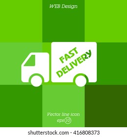 Web line icon. Fast delivery