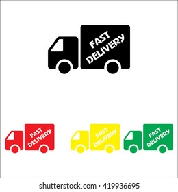 Web line icon. Fast delivery