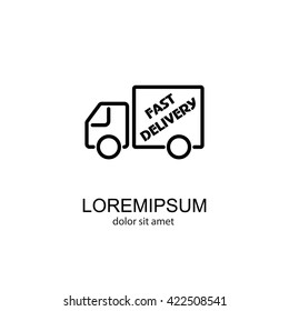 Web line icon. Fast delivery