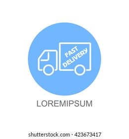 Web line icon. Fast delivery