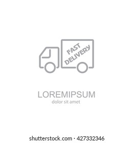 Web line icon. Fast delivery
