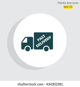 Web line icon. Fast delivery