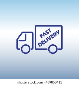 Web line icon. Fast delivery