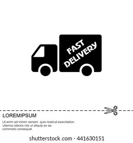 Web line icon. Fast delivery