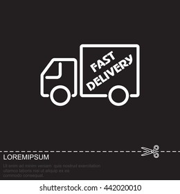 Web line icon. Fast delivery
