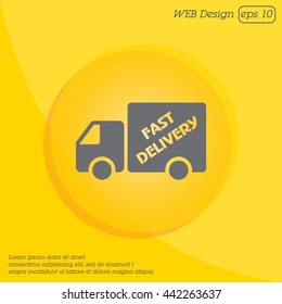 Web line icon. Fast delivery